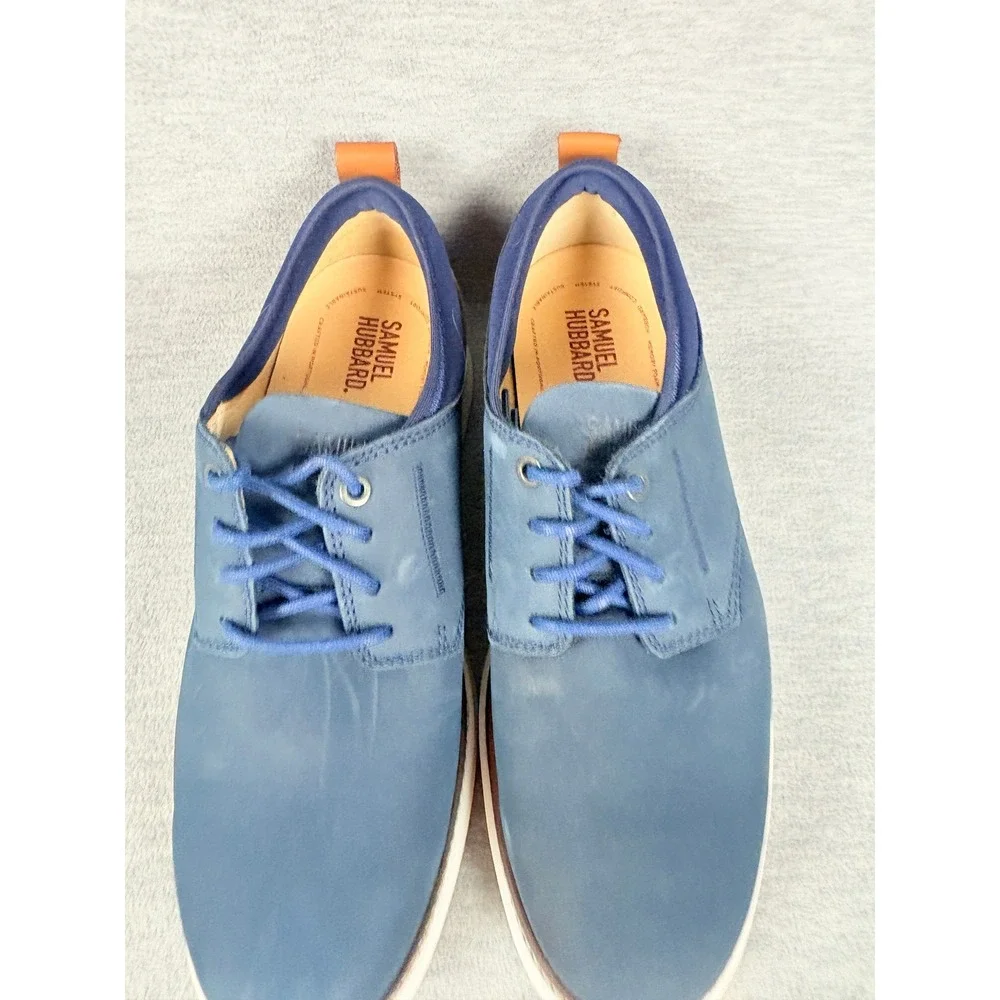 Samuel Hubbard Rafael Lace Up Shoes Mens 9.5 W Blue Navy Nubuck Leather Lace Up
